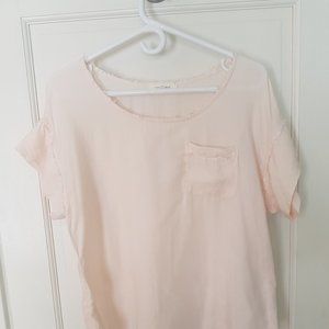 Anthropologie pale blush top fits medium